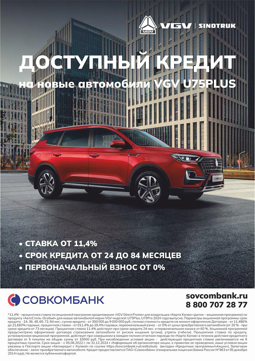Бренд VGV подписал партнерское соглашение 
с Совкомбанком